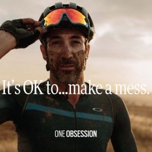 cyclist wearing Oakley Glasses