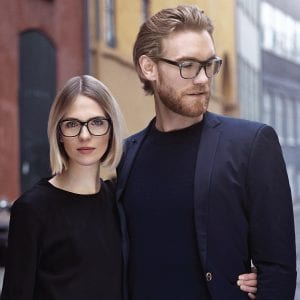 A couple wearing prodesign denmark glasses