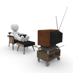 Person watching tv 