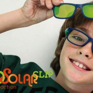 Boy wearing nano vista glasses