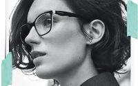A woman wearing Tiffany and co glasses in a campaign